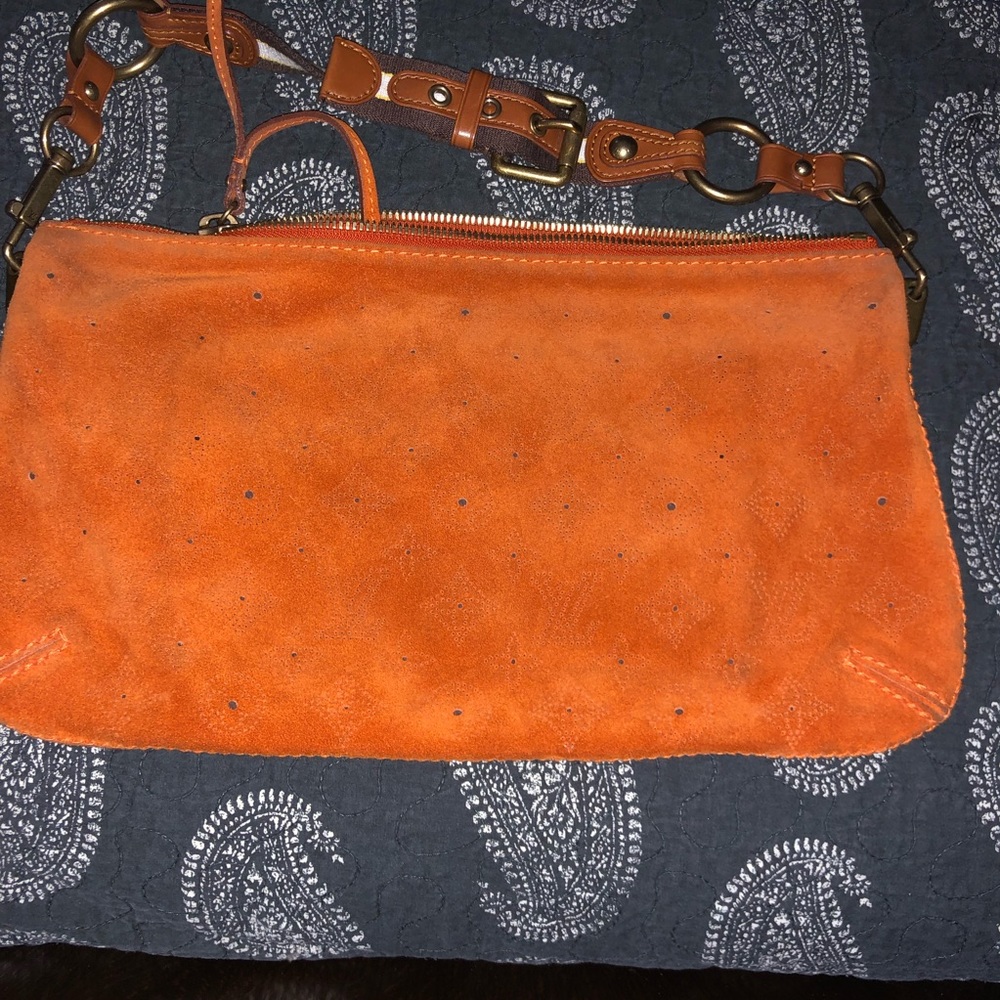 Louis Vuitton Monogram Orange Suede Onatah Bag